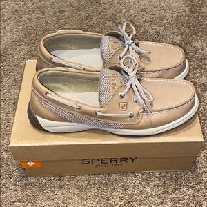 Sperry Intrepid Boat Shoes - Tan, size 7.5 (New)